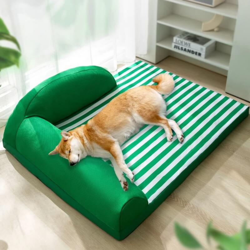 Waterproof Striped Lounger Bed Large Cooling Dog Bed